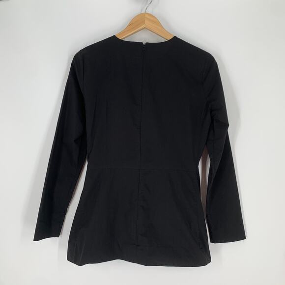 JUST FEMALE Sunday Blouse Tie Detail in Black - Picture 9 of 14